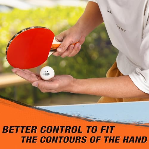 Ping Pong Paddles, Ping Pong Paddles Set of 2, Includes Paddles and Balls, Table Tennis Rackets Set Suitable for Indoor and Outdoor Games, Family Games