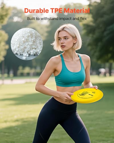 VEVOR Disc Golf Set, 12 PCS Flying Discs for Beginners, Disc Golf Starter Set, with Putter, Mid-Range, Driver, Including Mini Marker, Portable Backpack, for Outdoor Backyard, Lawn, Beach, and Park