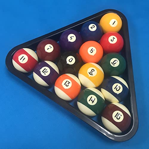 OKKO Billiard Pool Table Plastic 8 Ball Triangle Rack Black for Standard 2 ¼” Pool Balls - size: for 2 1/4" pool balls