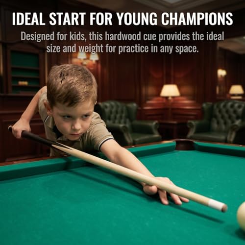 Kids Billiard Cue Stick Hardwood Pool Cue Children Pool Stick Kids Ideal Practice Tight Spaces Child Billiard Table