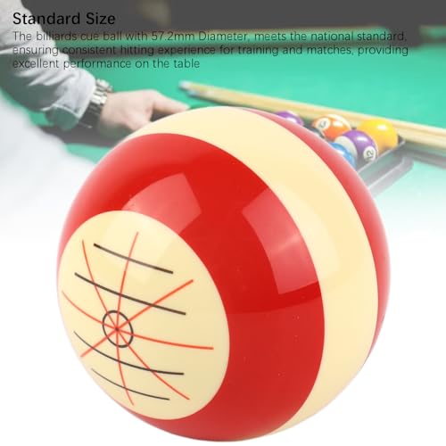 Luocute Billiards Cue Ball, Resin Training Pool Ball 57.2mm Practice Cue with Billiard Accessories for Eight