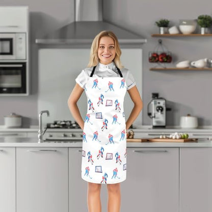 Manfei Ball Sports Kids Kitchen Apron - color: White Blue