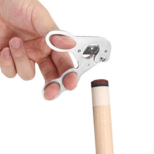 Alomejor Billiards Cue Tip Repair Tool Stainless Steel Billiard Cue Leather Cutting Knife for America Eight Balls Night Cue