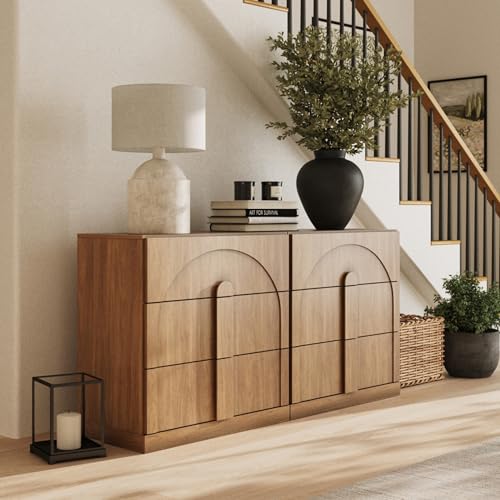BELLEZE Set of 2 Bookcase with 3 Drawers, Modern Book Shelf with Wide Wooden Handle, 63" Wood Bookshelves for Living Room Office Entryway (Camel) - color: Bijou Camel C, size: 2