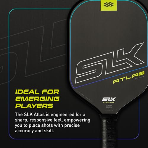 Selkirk Sport SLK Atlas Pickleball Paddle | Carbon Fiber Honeycomb - color: Blue, size: Max (All-Around Paddle)