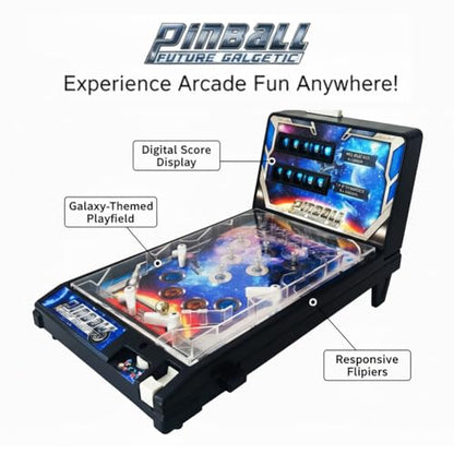 Tabletop Arcade Pinball, Pinball Game with Lights & Sounds, Classic Tabletop Game, Parent Child Interactive, Ball Shooting Adults-Kids 3+