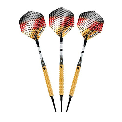 Elkadart Titanium 90% Tungsten Soft Tip Darts with Storage/Travel Case - style: Gold (18 Grams)
