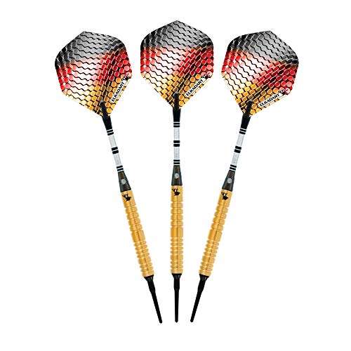 Elkadart Titanium 90% Tungsten Soft Tip Darts with Storage/Travel Case - style: Gold (18 Grams)