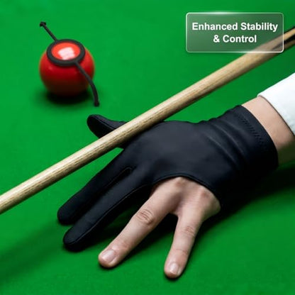 5-Pack Billiard Training Aids, Billiards Angle Trainer for 2-1/4" Balls, Improve Shot Accuracy, Ideal for Beginners & Intermediate Players, Includes Billiard Glove (White/Black)