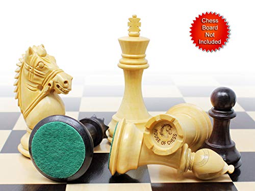 House of Chess - Ringy Rosewood/Boxwood Chess Pieces Rio Staunton 4.0" (102 mm) - 2 Extra Queens - Triple Weighted