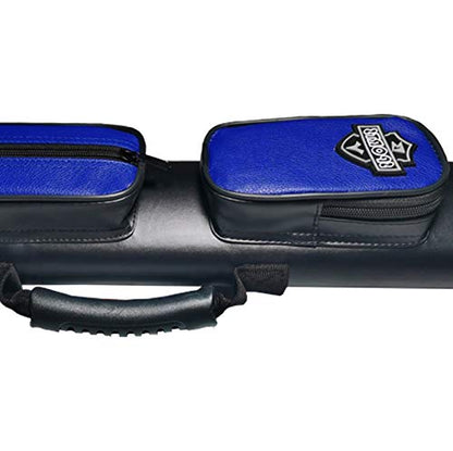 2x2 Hard cue case Oval Pool Cue Billiard Stick Carrying Case - color: A03-Blue