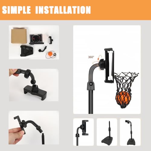 GYSH Mini Desktop Basketball Hoop for Office,Tiny Tabletop Basketball Game Toy,Desk Toys for Office for Adults,Indoors Smallest Foam Basketball,with Phone Holder(Stands) - style: Basketball Stands