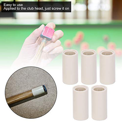 VGEBY 40pcs Billiard Cue Ferrules, White Fiber Pool Cue Stick Ferrules Set Rod Repairing Tool Tubes Billiard Accessories - color: as picture shown