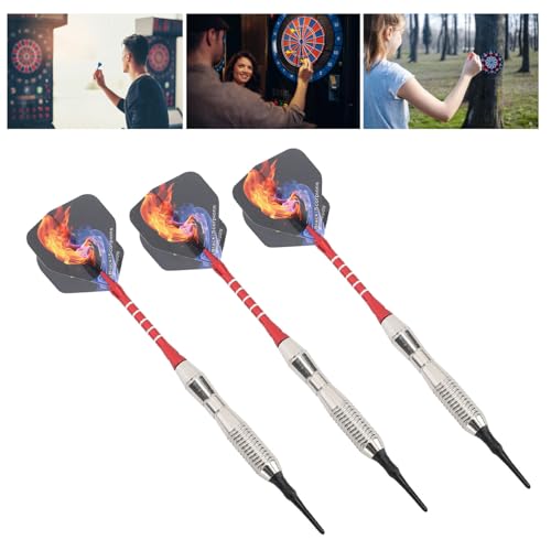 plplaaoo Soft Tip Darts Professional Plastic Aluminum Shafts Indoor Dartboard Games Set for Beginners 3PCS with Storage Box