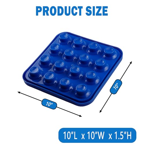 Standard Pool Billiard Ball Tray, Black Plastic Pool Ball Carrying Tray for Billiard Pool Table, Billiard Ball Storage Holder (Bule) - color: Bule