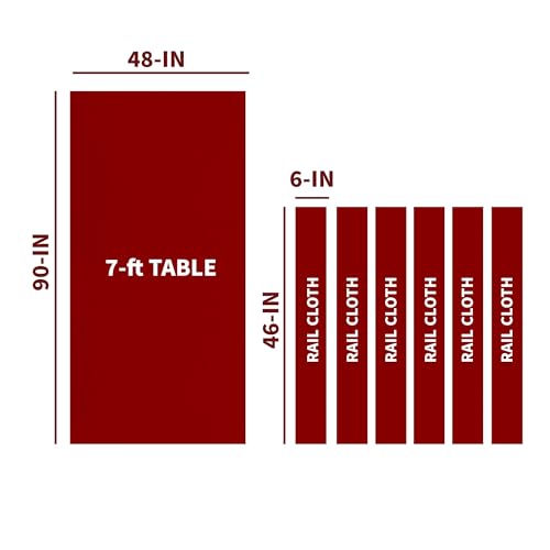 Championship Saturn II Billiards Cloth Pool Table Felt - color: Burgundy, size: 7-Feet