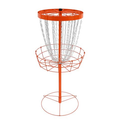 Practice Basket for Disc Golf, 24-Chain Portable Disc Golf Basket Target with 4 Ground Stakes for Players of All Levels