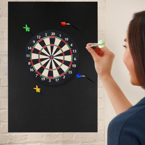 Dart Board Wall Protectors, 36" H X 24" W X 0.5" Thickness, Felt Wall Tiles Dart Board Wall Surround Protector, Cork Board Alternative
