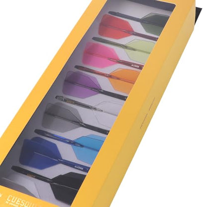 CUESOUL ROST 77 Integrated Dart Shaft and Flight Big Wing/Standard Shape Colour Collection Pack of 12 pcs - color: Big Wing Shape, size: Medium