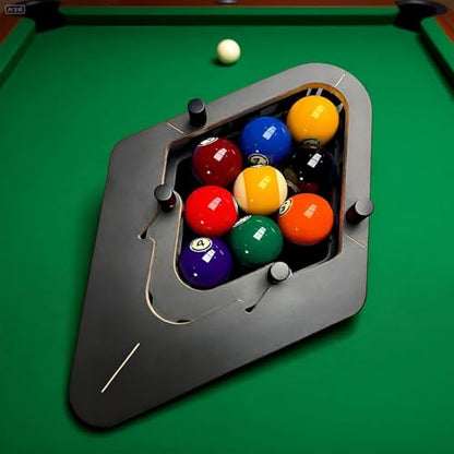 Precision-Engineered Professional Billiard Rack Tight System that Eliminates Gaps, 9-Ball Diamond Pool Ball Delivers Perfect Racks for Tournament Play & Home Pool Tables for Tournament Play(1PCS)