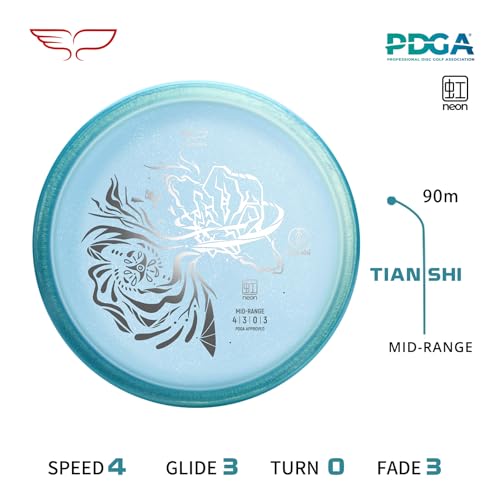 Yikun Midrange Disc Golf Discs|Pro Worlds 2025 Limited Edition|Overstable Mid-Range Discs Golf 170-176g| Technical Approach Disc for Wooded Courses in Premium Plastic - color: blue