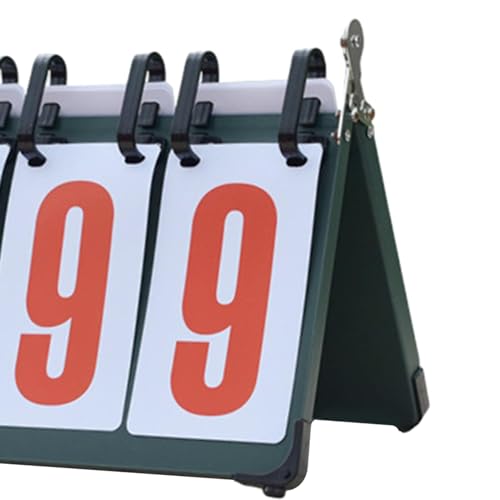 harayaa Sports Scoreboard Tabletop Portable Flip Number Score Board Score Counter Flippers Lightweight Water Resistant Suitable for Soccer Basketball