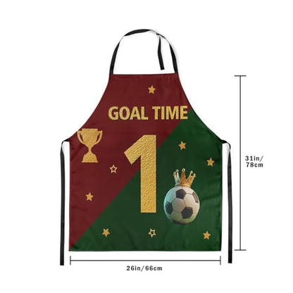Manfei Baseball Kids Kitchen Apron - color: Red Green