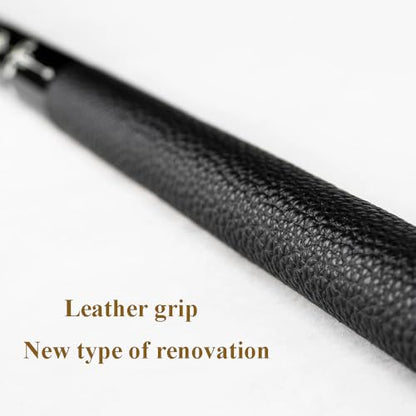 Carbon Fiber Pool Cue 58" 2-Piece Cue Stick Professional Cue Carbon Technology Low Deflection Billiard Cues（Weight can be Adjusted） - color: Phantom-leather grip, size: 12.5mm
