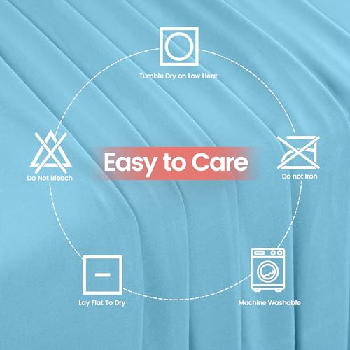 Utopia Kitchen Spandex Tablecloth 1 Pack [6FT, Blue Mist] Tight, Fitted, Washable and Wrinkle Resistant Stretch Rectangular Patio Table Cover for Event, Wedding, Banquet & Parties [72Lx30Wx30H Inch] - color: Blue Mist, size: 6 Feet - 1 Pack