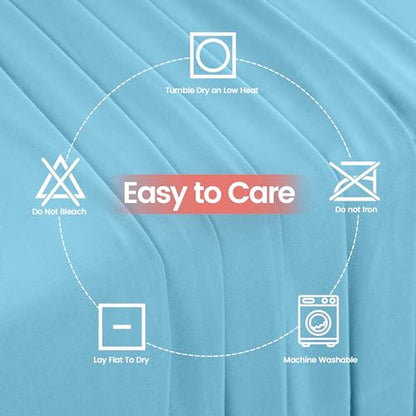 Utopia Kitchen Spandex Tablecloth 1 Pack [6FT, Blue Mist] Tight, Fitted, Washable and Wrinkle Resistant Stretch Rectangular Patio Table Cover for Event, Wedding, Banquet & Parties [72Lx30Wx30H Inch] - color: Blue Mist, size: 6 Feet - 1 Pack