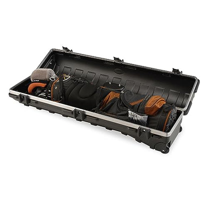 SKB Staff ATA Hard Shell Plastic Golf Travel Case for Cart Bags with 2 Wheels - Heavy-Duty Rolling Club and Driver Carrier for Airline Transport, Impact-Resistant with TSA Locking Latches - size: Small