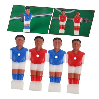 POPETPOP 4Pcs Football Player Figurines Durable Replacement Parts for Foosball Table Red Blue Easy Installation Soccer Foosball Table Accessories