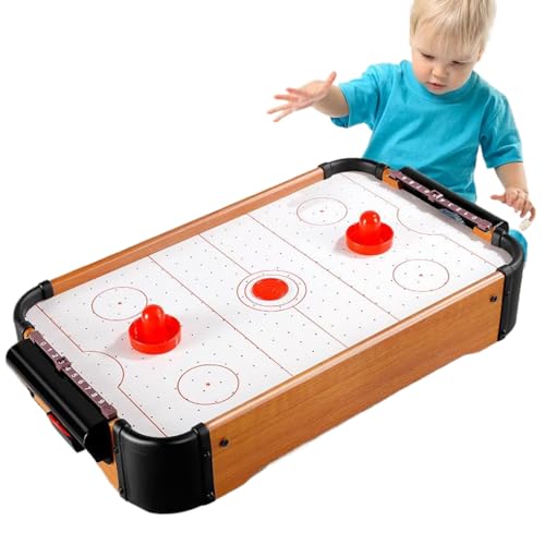 Air Hockey Table for Kids, 20 x 12 x 4 Portable Small Air Hockey Table, Floating Games with Electric Fan, Puzzle Tabletop Games for Kids Boy Girl, No Battery