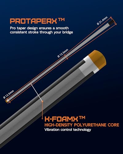 KONLLEN Carbon Fiber Pool Cue 2.0, 58-inch Low Deflection Billiard Stick for Adults with 12.5mm Tip and Pro Taper - color: 003 AK-04F 2.0-blue