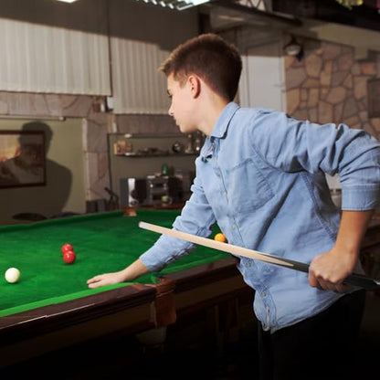 2Pcs 48Cm Short Pool Cue Stick for Kids, Lightweight Billiard Cue for Mini Pool Table Play, Perfect for Learning and Practice