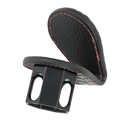 Fockety Leather Engraved Chalk Holder with Octagon Chalk Holder, Magnetic Vegetable Tanned Leather Pool Cue Snooker Cue Chalk Holder Billiard Chalk Holder Billiard Accessories