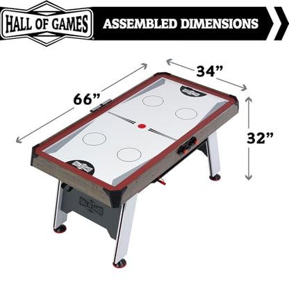 Hall of Games Air Hockey Table, Indoor Arcade Gaming Sets with Electronic Score Systems, Perfect for Family Game Rooms - style: 5.5 Ft. Arcade (2-in-1)