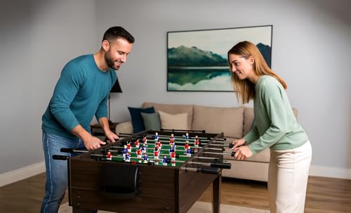 KICK Minotaur 48" 5-in-1 Multi-Game Table - Foosball, Glide Hockey, Billiards/Pool, Ping Pong & Basketball - color: Brown