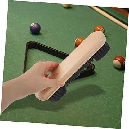Kisangel 2pcs Pool Table Brush for Felt Billiards Chalk Snooker Cleaner Rail Brush Set Pool Table Cleaning