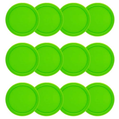 12 Pack 2.5 Inch Air Hockey Pucks for Small Size Table - color: Green