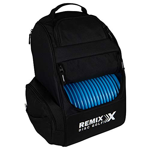 Remix Disc Golf Deluxe Backpack Disc Golf Bag - Black
