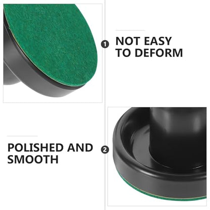 Air Hockey Pucks and Pushers Replacement for Game Tables Smooth Sliding Black Pushers with Black Pucks and Felt Covers Hockey Parts for Home Leisure Sports