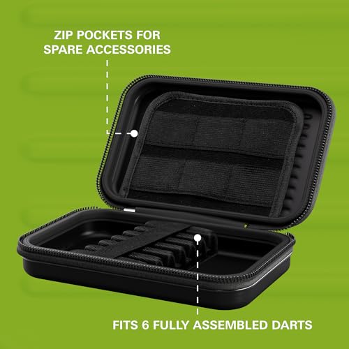Target Darts Takoma XL Darts Wallet Case, Green – Holds 6 Darts, Protective EVA Holder with Double Zip Lock Pouches – Professional Dart Accessories - color: Green