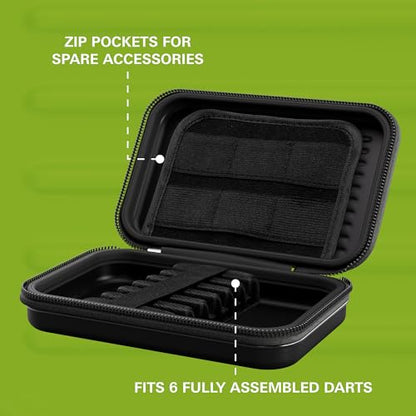 Target Darts Takoma XL Darts Wallet Case, Green – Holds 6 Darts, Protective EVA Holder with Double Zip Lock Pouches – Professional Dart Accessories - color: Green
