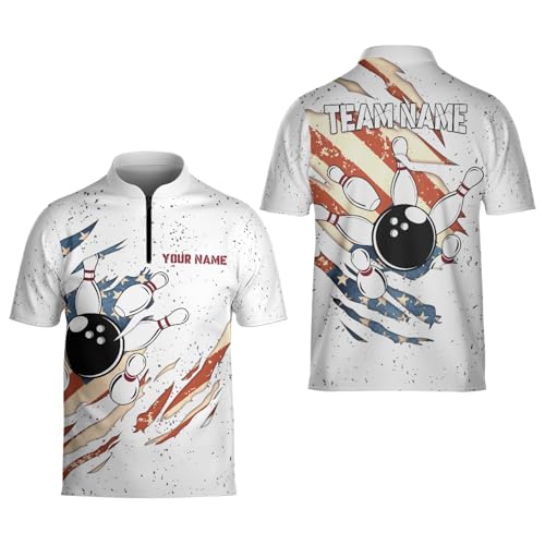 Personalized Custom Jersey for Men, Uniform Shirt for Bowling Team Gift - color: D20