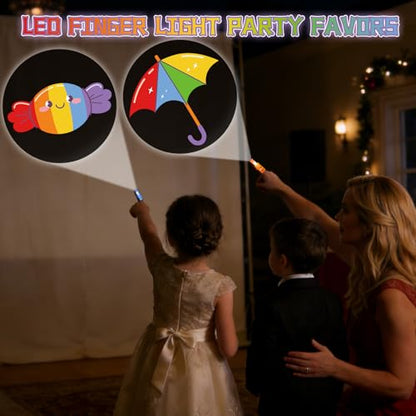 36 Pack Rainbow Party Favors LED Finger Lights, Pride Month Gifts Colorful Party Supplies, Goodie Bag Stuffers Classroom Treasure Box Prizes for Boys Girls - style: Rainbow