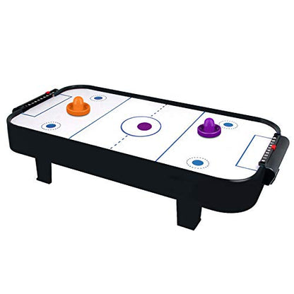 ONE250 Air Hockey Pushers and Red Air Hockey Pucks, Goal Handles Paddles Replacement Accessories for Game Tables (4 Striker, 4 Puck Pack) - color: Orange & Purple