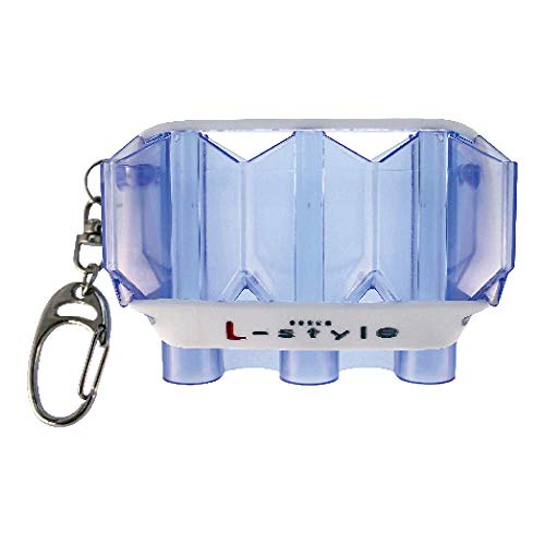L-style Krystal Flight Case – Hard Shell Case for Dart Flights – Holds 1 Set of 3 Flights - color: Clear Blue