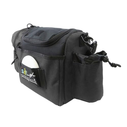 Fade Crunch Disc Golf Bag – Lightweight, Durable, and Insulated Shoulder Bag for All Skill Levels - Practice Bag - Lightweight Bag for night golf - color: Black