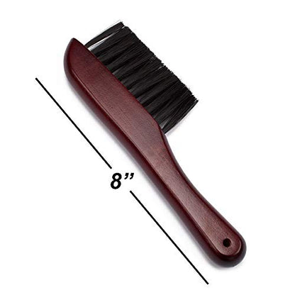 GSE Games & Sports Expert 2-Piece Solid Wood Billiard Pool Table Brush and Rail Brush Set, Billiards Pool Table Cleaning Tools - color: Mahogany